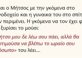 Ανέκδοτο: Είναι ο Μήτσος με την γκομενα στο ξενοδοχείο και η γυναικα του στο σπίτι να τον περιμένει…